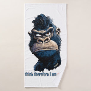 i think therefore i am single bath towel