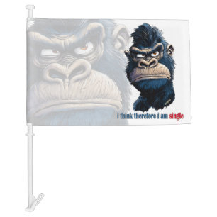 i think therefore i am single car flag