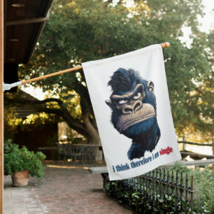 i think therefore i am single house flag