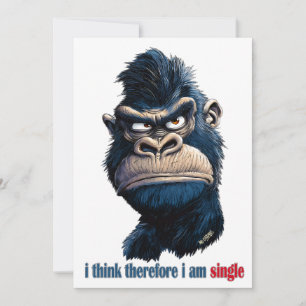 i think therefore i am single note card