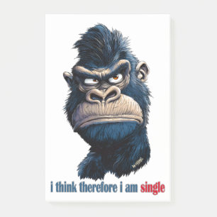 i think therefore i am single post-it notes