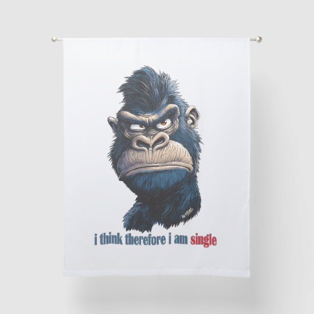 i think therefore i am single sheer curtains (Front)