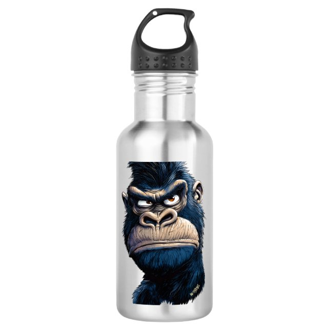 i think therefore i am single stainless steel water bottle (Front)