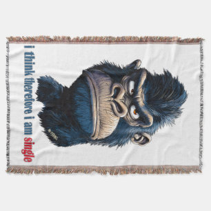 i think therefore i am single throw blanket