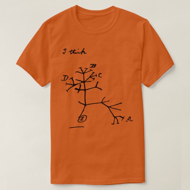I Think Tree Of life Darwin  T-Shirt (Design Front)