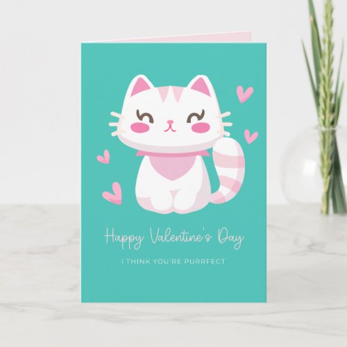 I think you are Purrfect Kids Valentines  Card