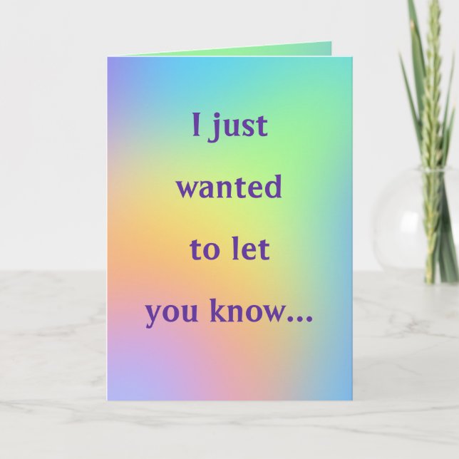 "I Think You're Amazing" Pastel Card (Front)
