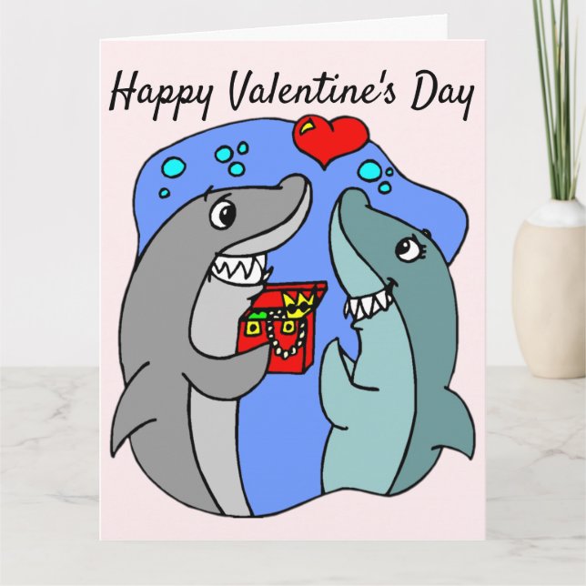 I Think You're Totally Jawsome, Shark Valentine Card (Front)