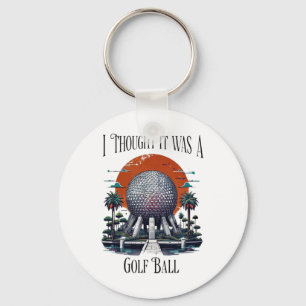 I Thought It Was A Golf Ball Golf Lover Golfing Te Keychain