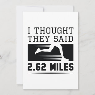 I Thought They Said 2.62 Miles Thank You Card