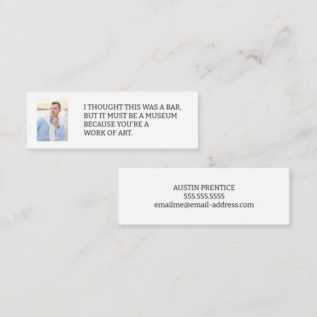 I Thought This Was a Bar Photo Dating Calling Card (Front/Back)