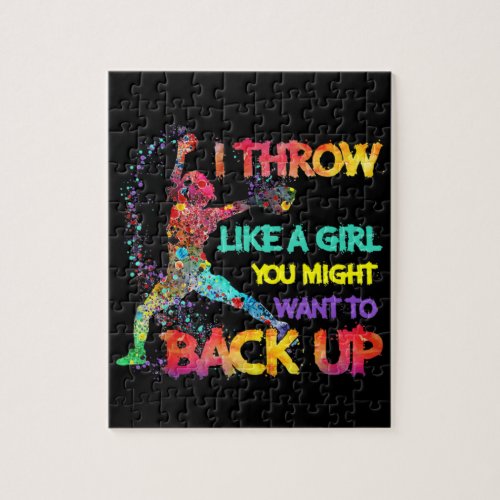 I Throw Like A Girl Jigsaw Puzzle