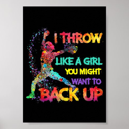 I Throw Like A Girl Poster