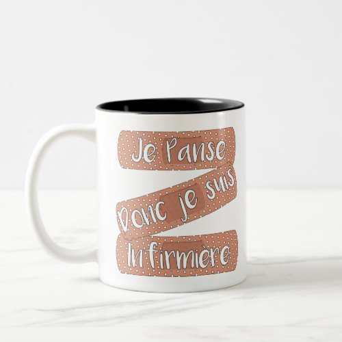 I THUS BANDAGE I AM NURSE _ Word games Two_Tone Coffee Mug