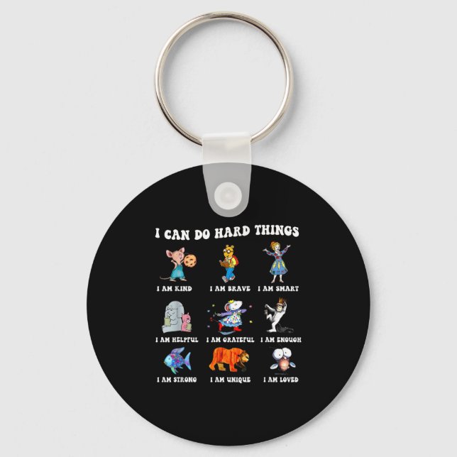 I To Read Book Characters Can Hard Keychain (Front)