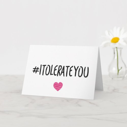 I Tolerate You Anniversary Funny Valentines Day Card