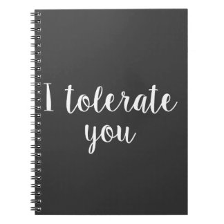 I tolerate you notebook