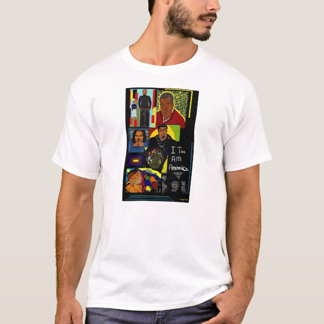 'I TOO AM AMERICA' T-SHIRT- Artist Brenda Phillips T-Shirt (Front)
