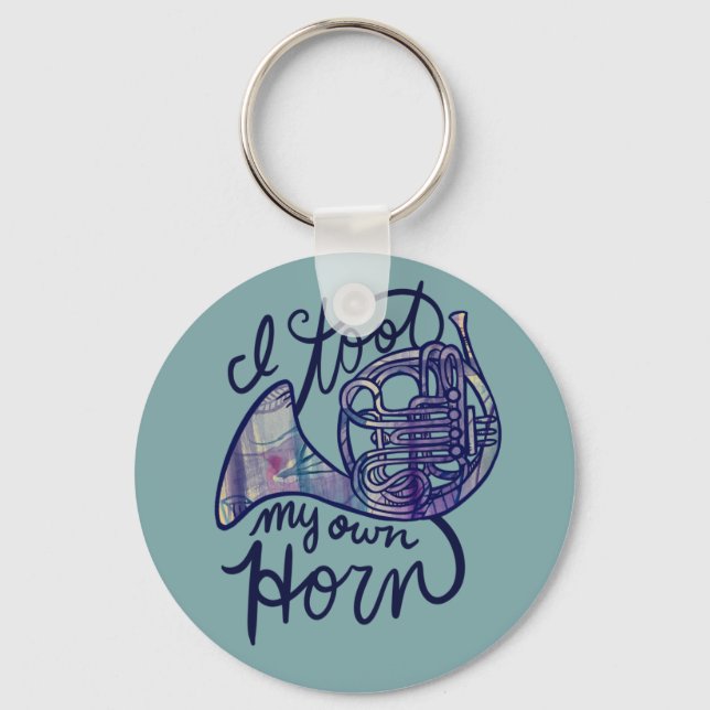 I toot my own horn keychain (Front)