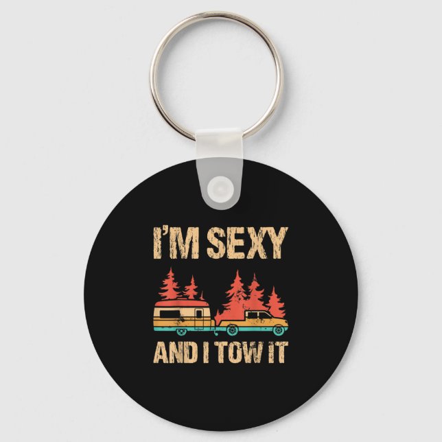 I Tow It Bigfoot Camp Trees Hike Hiking Keychain (Front)