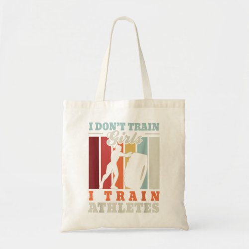 I train athletes Funny fitness trainer gym athlete Tote Bag