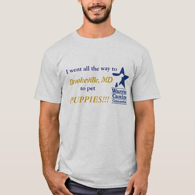 I Travel to Pet Puppies! shirt (Front)