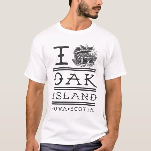I Treasure Oak Island Nova Scotia Cursed T_Shirt