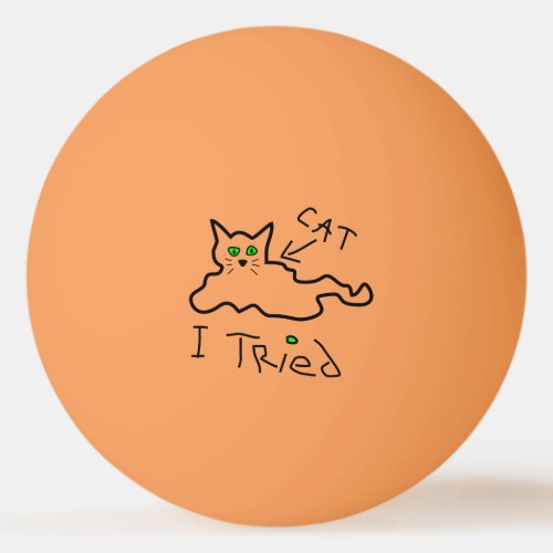 I Tried Cat Ping Pong Ball