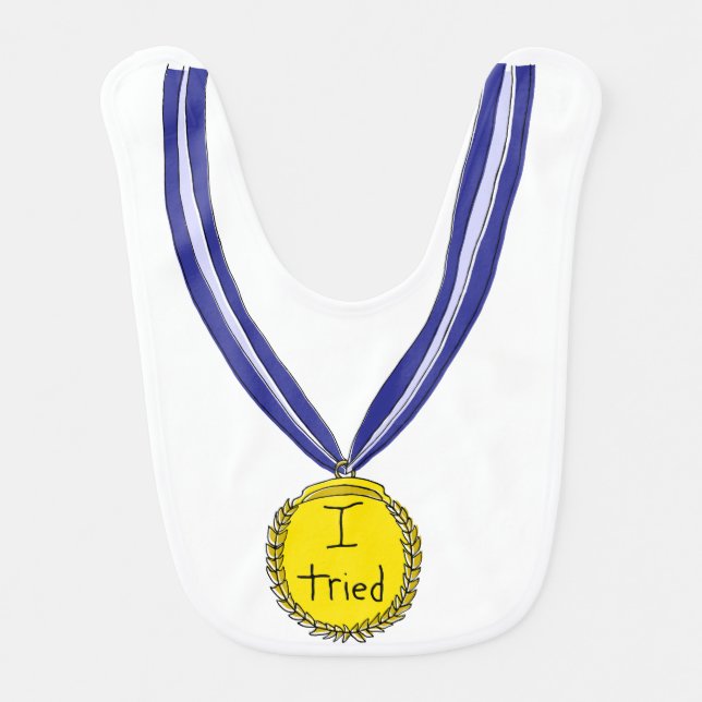 I Tried Medal Baby Bib (Front)