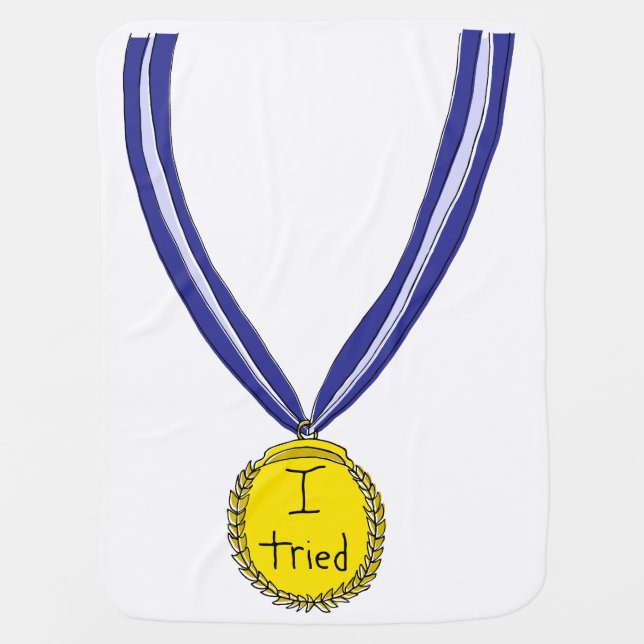 I Tried Medal Baby Blanket (Front)