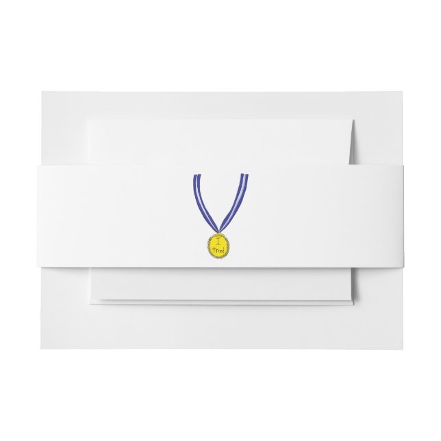 I Tried Medal Invitation Belly Band (Front Example)