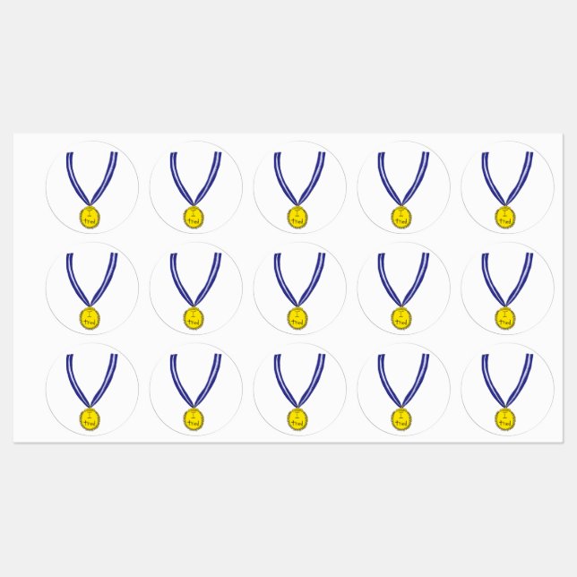 I Tried Medal Labels (Sheet)