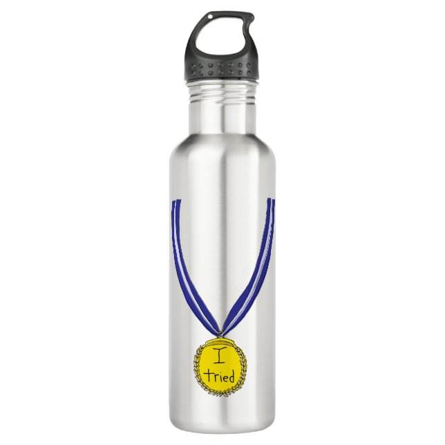 I Tried Medal Stainless Steel Water Bottle (Front)