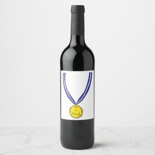 I Tried Medal Wine Label