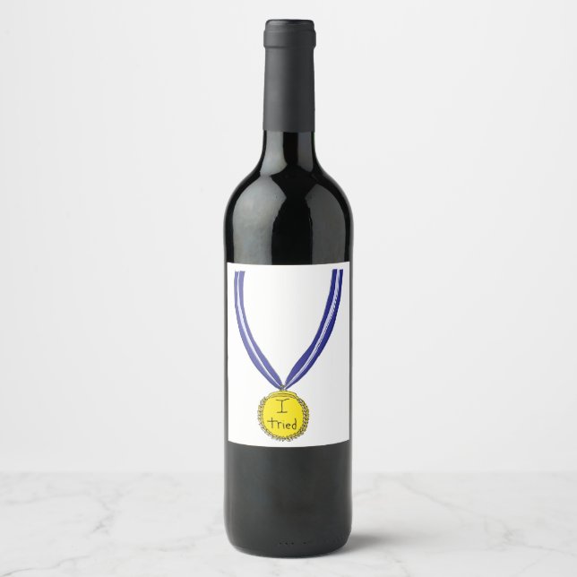 I Tried Medal Wine Label (Front)