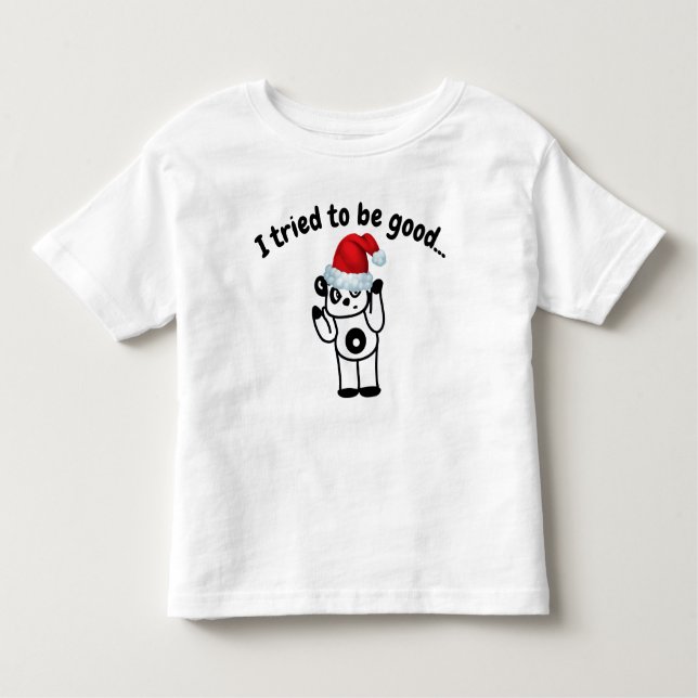 I Tried to Be Good Santa Panda Toddler T-Shirt (Front)