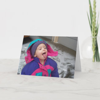 I tried to catch some snow holiday card