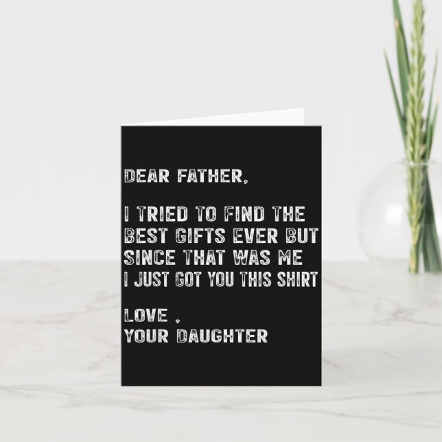 I Tried To Find The Funny Father Fathers Day Mens  Card (Front)