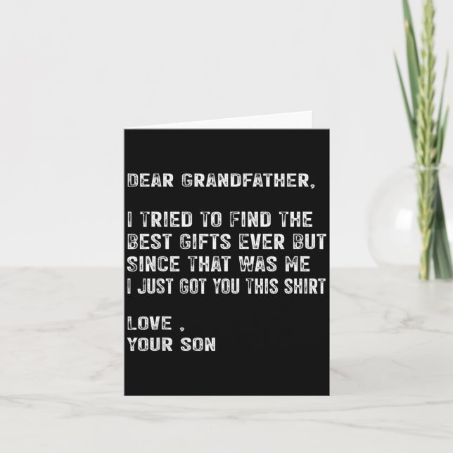 I Tried To Find The Funny Grandfather Day Mens  Card (Front)