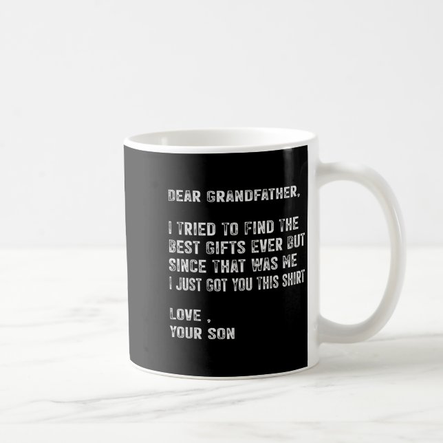 I Tried To Find The Funny Grandfather Day Mens  Coffee Mug (Right)