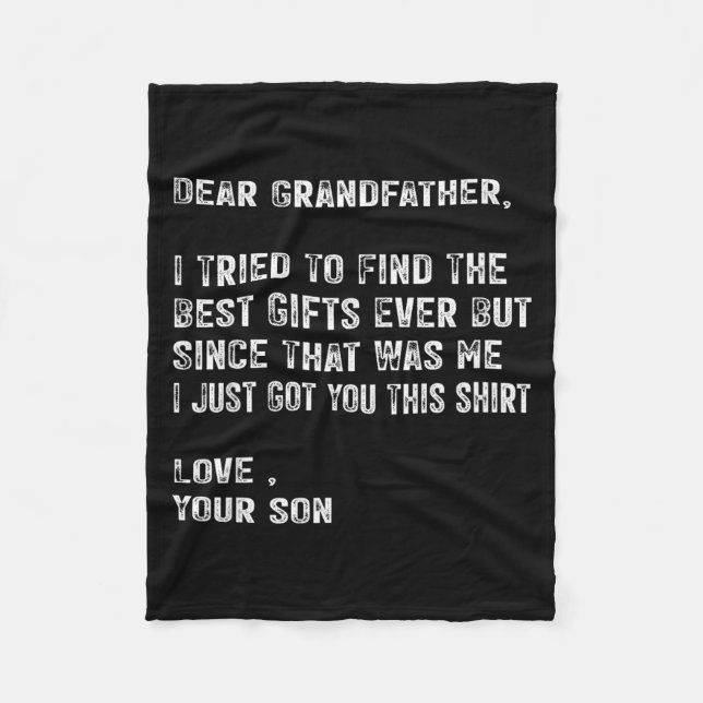 I Tried To Find The Funny Grandfather Day Mens  Fleece Blanket (Front)