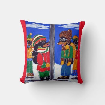 " I Triple Doxie Dare You" Throw Pillow by Dachshunds_by_Joanne at Zazzle