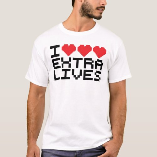 I Triple Heart Extra Lives T_Shirt