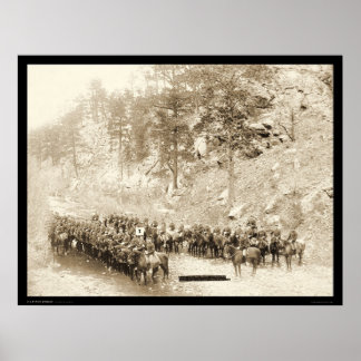 I Troop 8th Cavalry near Fort Meade SD 1889 Poster