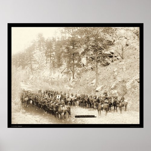 I Troop 8th Cavalry near Fort Meade SD 1889 Poster