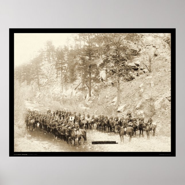 I Troop 8th Cavalry near Fort Meade SD 1889 Poster (Front)
