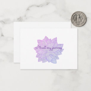 I trust my journey: Floral Affirmation Note Card