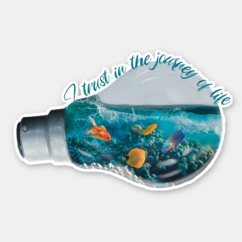 I trust the Journey of Life Underwater Waves Sticker