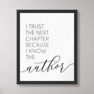 I Trust The Next Chapter, Inspirational Wall Art