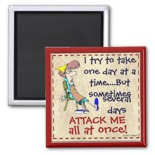 I Try To Take One Day At A Time Fridge Magnet
